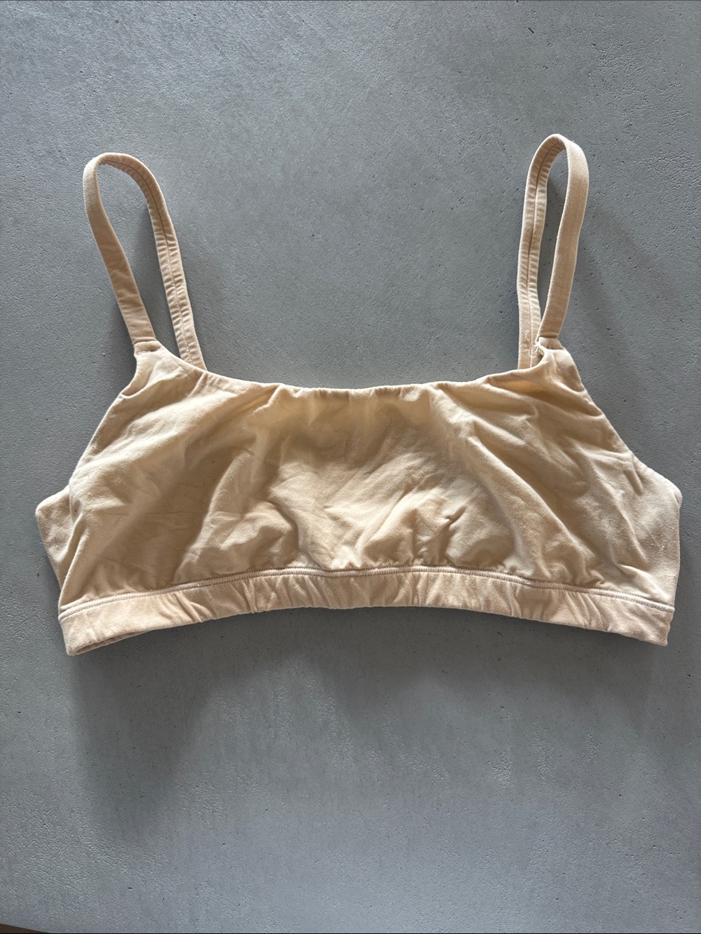 skims fits everybody scoop neck bra bralette nude cream size m